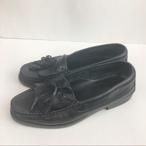 Nunn Bush Vintage Black Tassel Slip On Loafers